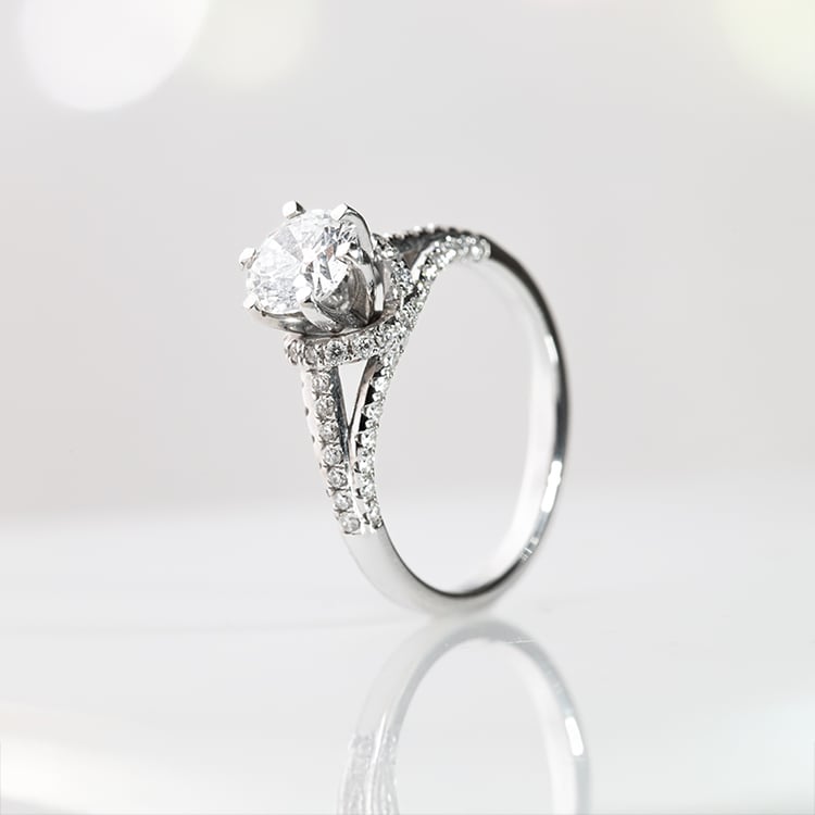 Halo zásnubní prsten s 1.09ct IGI certifikovaným lab-grown diamantem Heshmy 147594