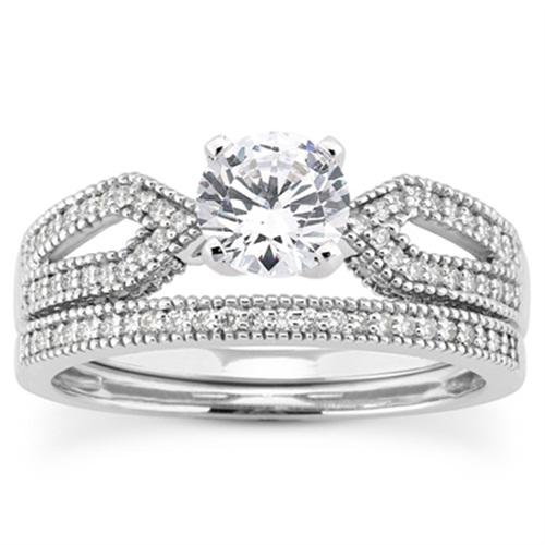 Princeznovský set zásnubního a snubního prstenu Angel