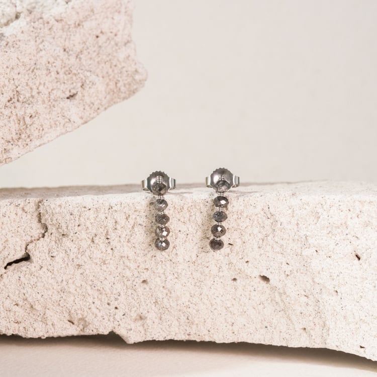 Visací náušnice se salt and pepper diamanty Brookes 101061