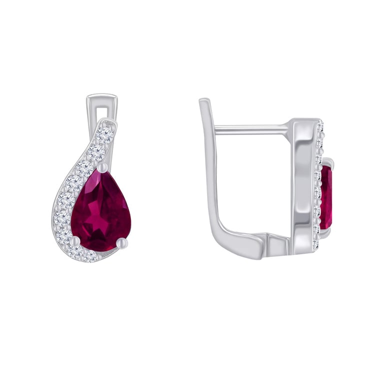  Stříbrné náušnice s rhodolity 48030