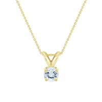 Solitaire přívěsek s akvamarínem Lalom