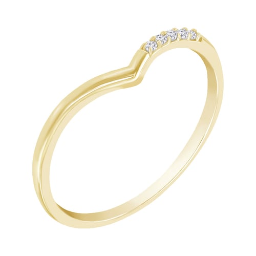 Stříbrný vykrojený prsten s lab-grown diamanty Annelisa
