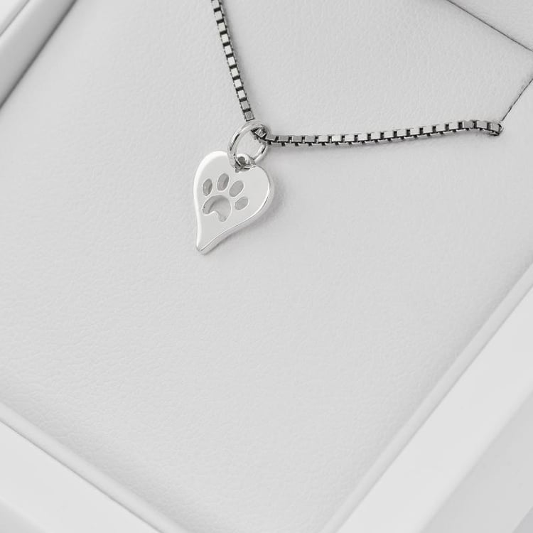 Přívěsek ve tvaru srdce s tlapkou 30352