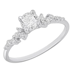 Zásnubní prsten s výběrem písmene a lab-grown diamanty Carina