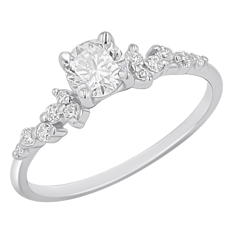 Zásnubní prsten s výběrem písmene a lab-grown diamanty Carina