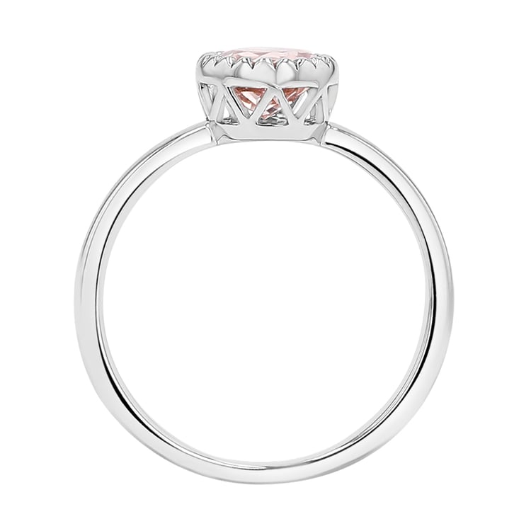 Prsten ze zlata s morganitem Swan 143597