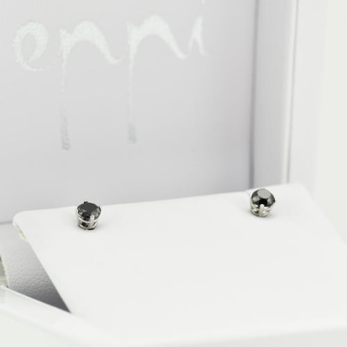 Náušnice s 0.5ct černými diamanty Kesha