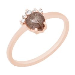 Zásnubní prsten se salt and pepper diamantem Ange