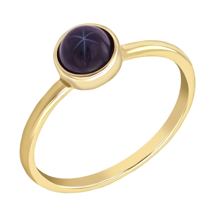 Zlatý prsten s magickým safírem Stowy 34133