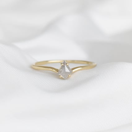 Minimalistický prsten se salt and pepper diamantem Erebos