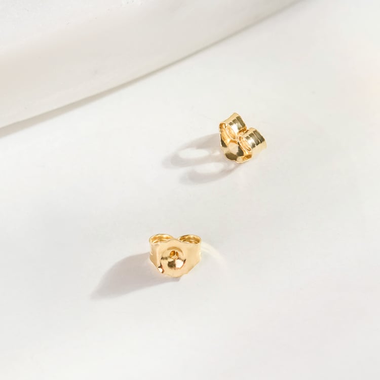 Náušnicové puzety ze žlutého zlata Lora 166421