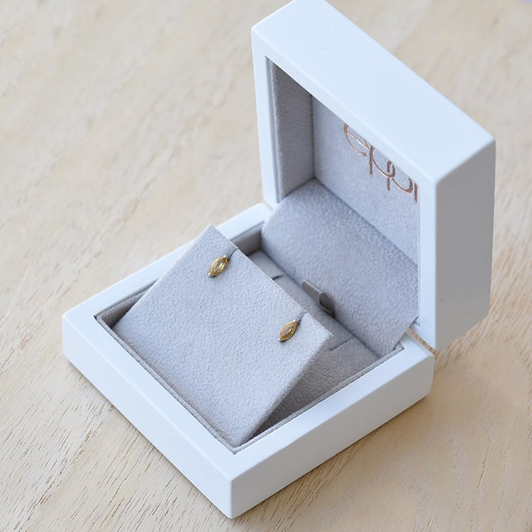 Minimalistické stříbrné náušnice s citríny Andine 67580