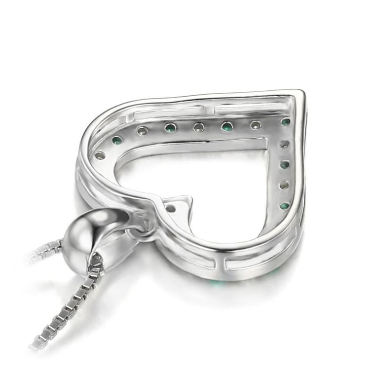 Náhrdelník ze stříbra se smaragdy 20623