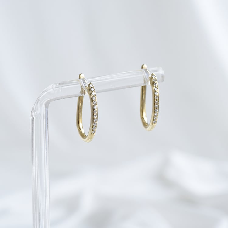 Elegantní náušnice s diamanty ze zlata 85870