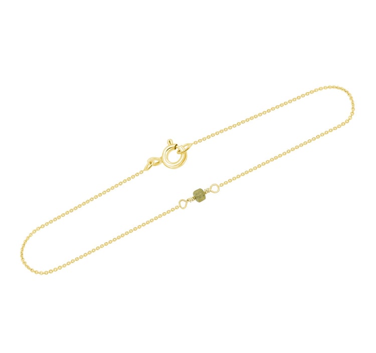 Zlatý náramek se žlutou diamantovou kostkou Kathy