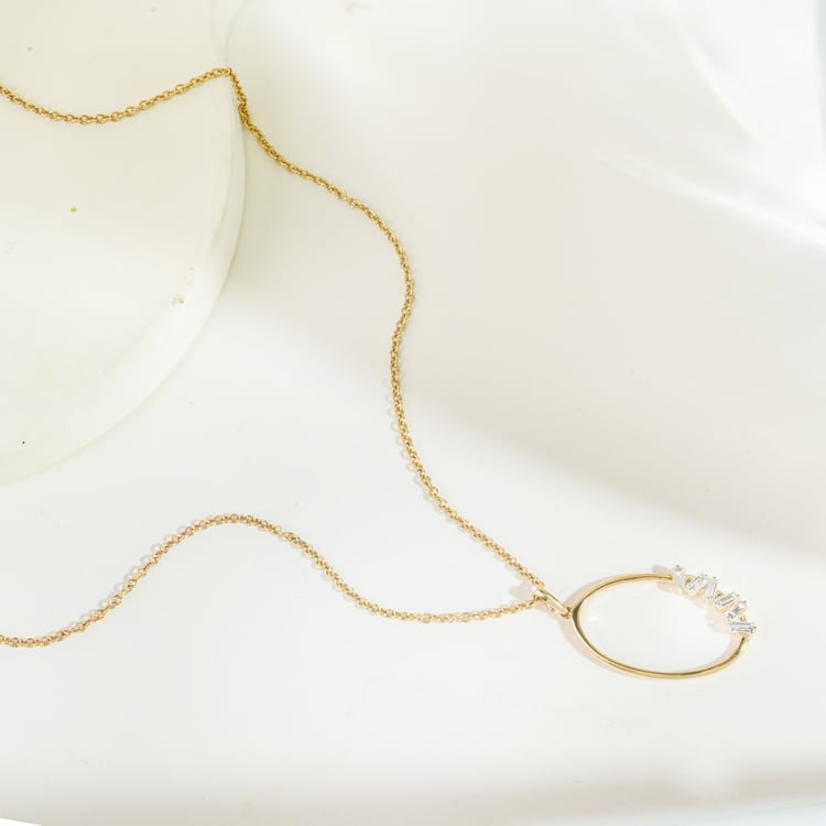 Zlatý přívěsek s lab-grown diamantem 164942