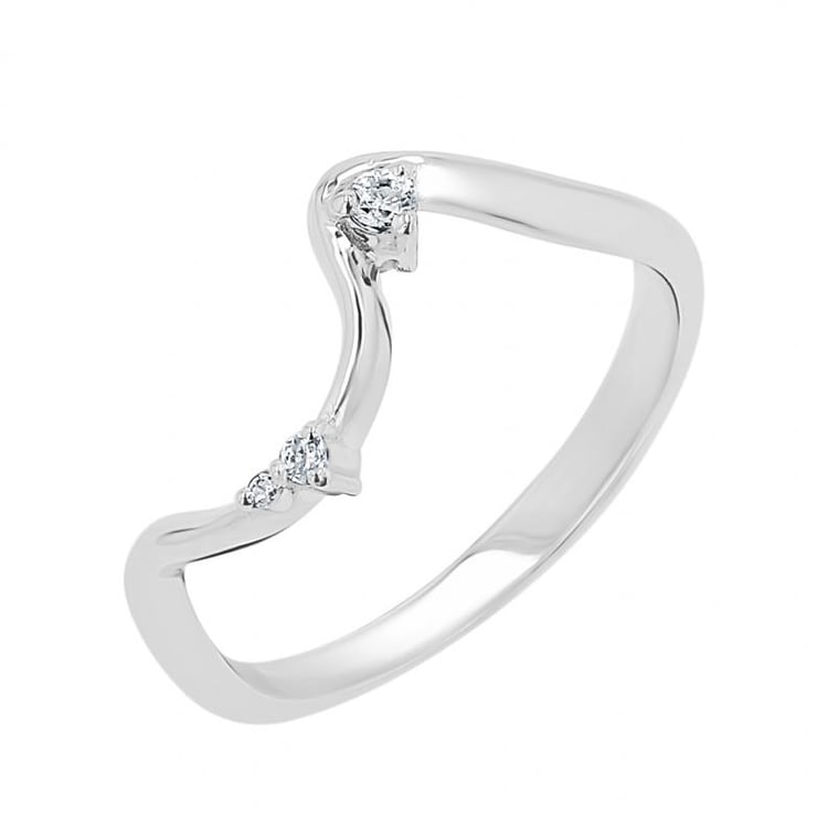 Originální vlnitý snubní prsten