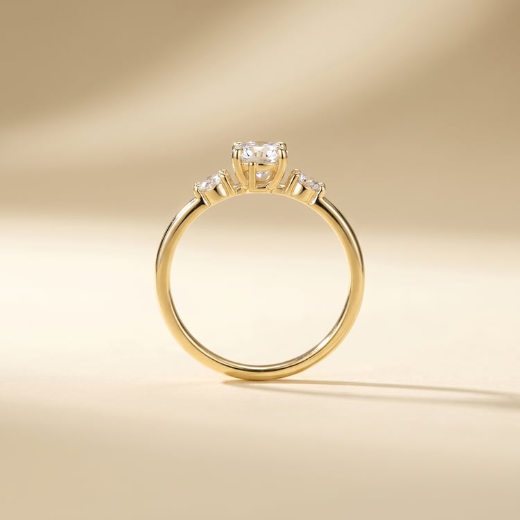Zásnubní prsten s výběrem písmene a lab-grown diamanty Halym 166792
