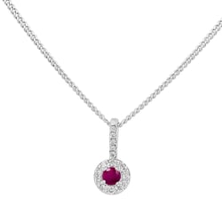 Stříbrný elegantní přívěsek s rubínem a lab-grown diamanty Jack