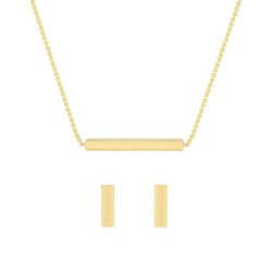 Zlatá sada fashion šperků Bar