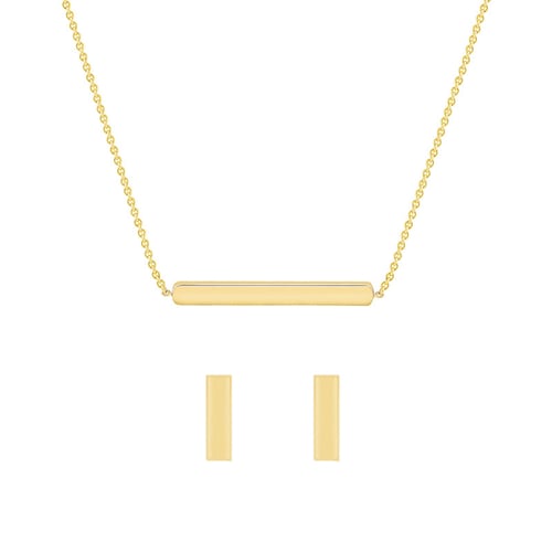 Zlatá sada fashion šperků Bar