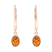 Zlaté náušnice s jantary Patrie