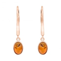 Zlaté náušnice s jantary Patrie