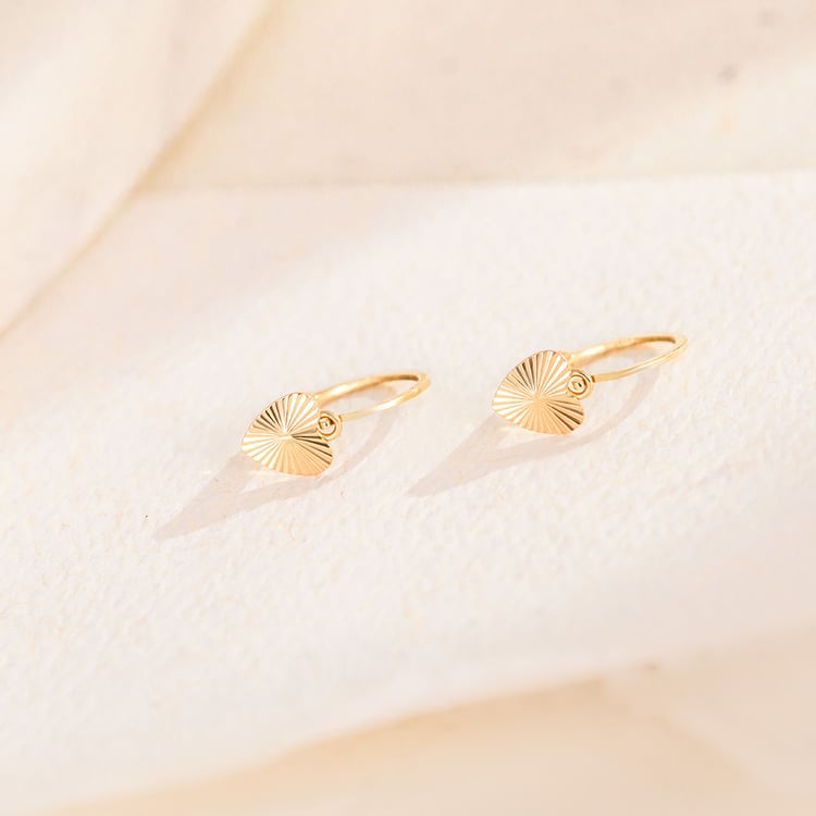 Zlaté dětské náušnice ve tvaru srdce Aster 164359