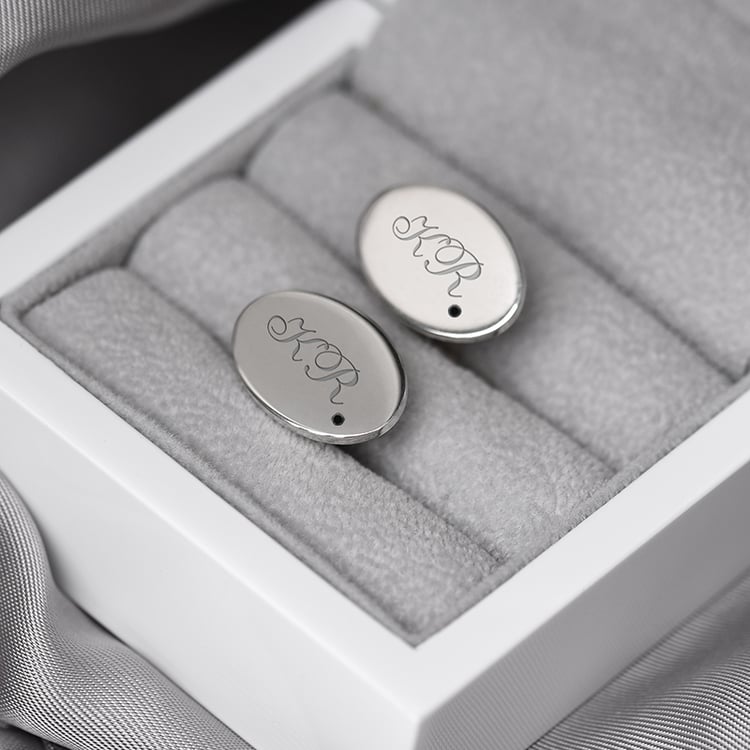 Manžetové knoflíčky s modrými diamanty 69820