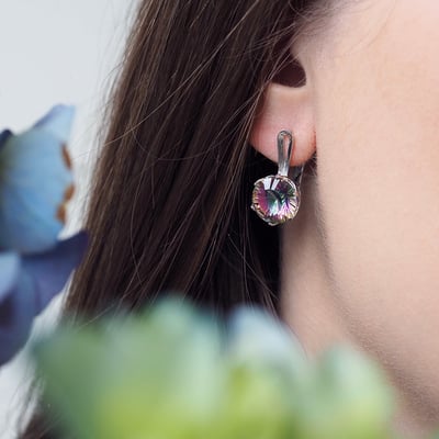 Stříbrné náušnice s mystickými quartzy