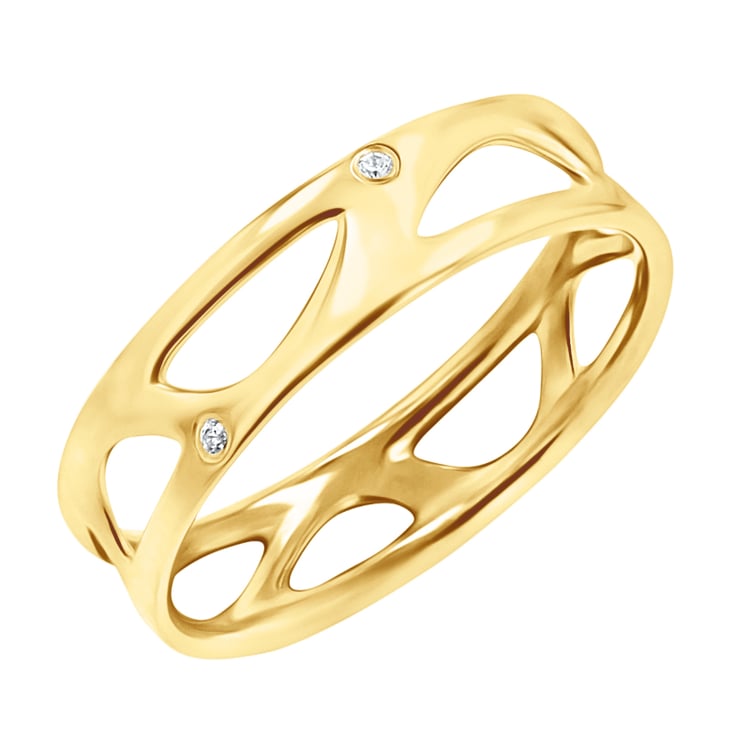 Zlaté netradiční snubní prsteny Bionic 145421