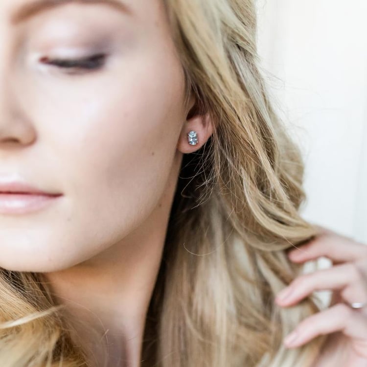 Náušnice s oválnými akvamaríny 39417