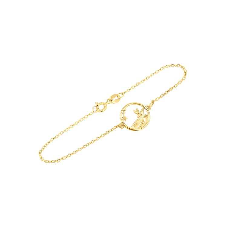 Stříbrný vykrojený náramek s liškou Malý princ 157521