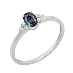 Zásnubní prsten s alexandritem a diamanty Sheldo
