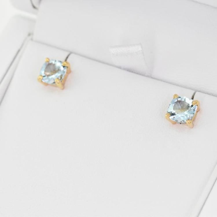 Náušnice s akvamaríny 20055