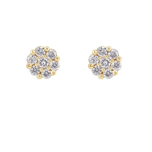 Elegantní náušnice s lab-grown diamanty Flowu