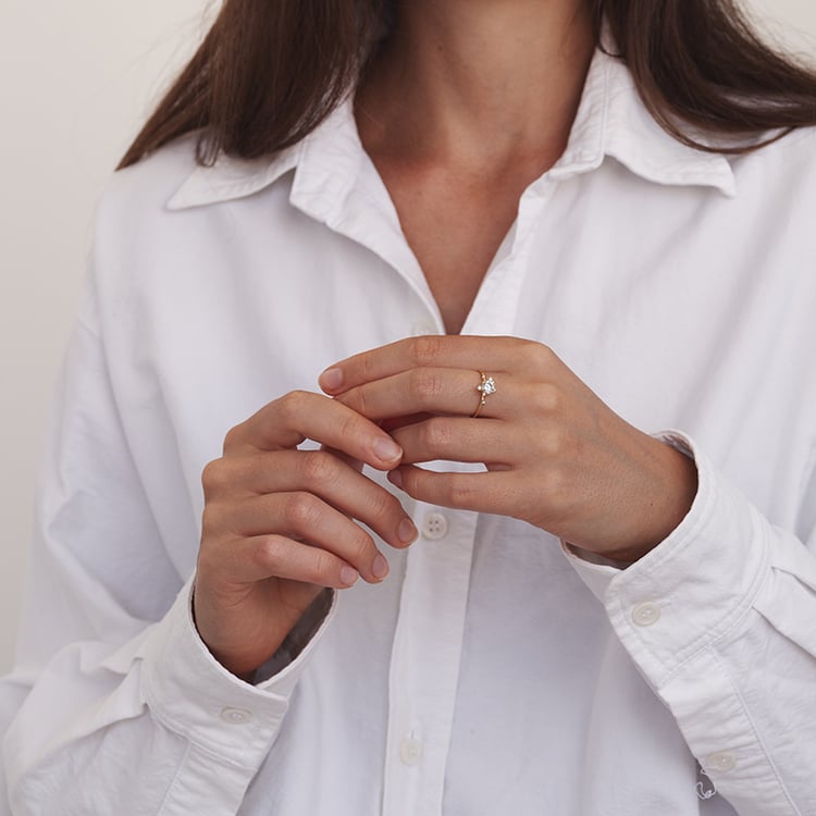 Cluster zásnubní prsten s lab-grown diamanty Kalia 129135