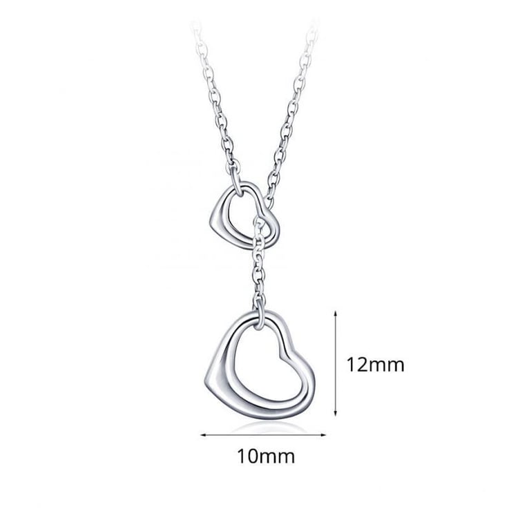 Srdíčkový stříbrný náhrdelník 8257