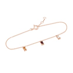 Zlatý náramek s citrínem, granátem a safírem Veera