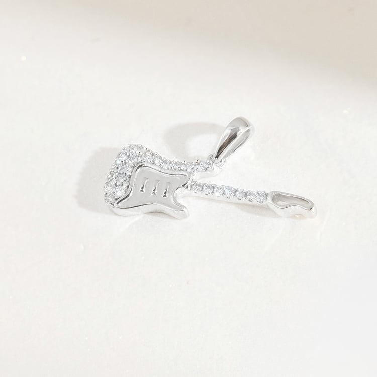 Zlatý přívěsek s lab-grown diamantem ve tvaru kytary 164900