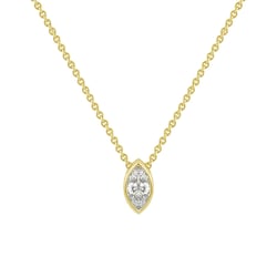 Zlatý náhrdelník s 0.25ct GIA certifikovaným marquise diamantem Rabba