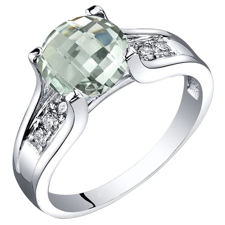 Zlatý ametystový prsten s diamanty Abeni