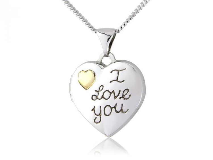 Stříbrný medailon Love