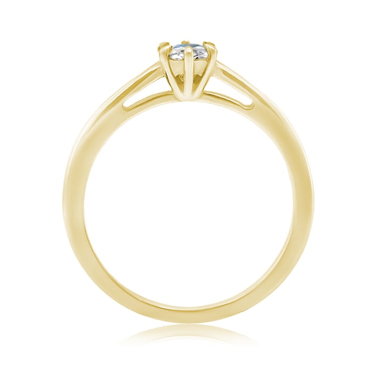 Zásnubní prsten ze žlutého zlata Rima 34982