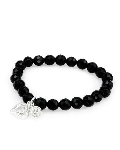 Náramek s křišťálem a onyxy