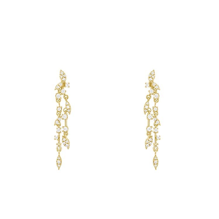 Visací diamantové náušnice 85409