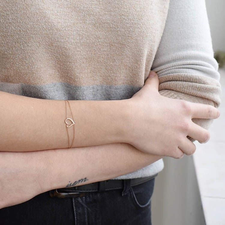 Zlatá kolekce šperků ve tvaru srdce s diamanty Rubio 106250