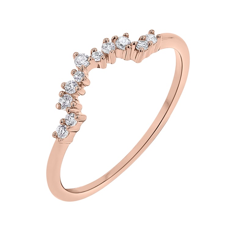 Vykrojený prsten s round lab-grown diamanty Callum 141979