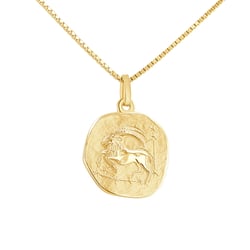 Zlatý přívěsek se symboly znamení zvěrokruhu Kozoroh