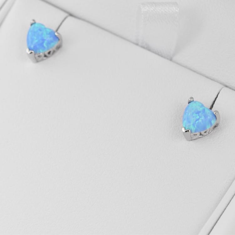 Opálové stříbrné náušnice 22831